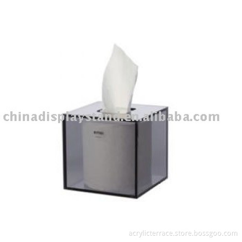 Acrylic tissue box